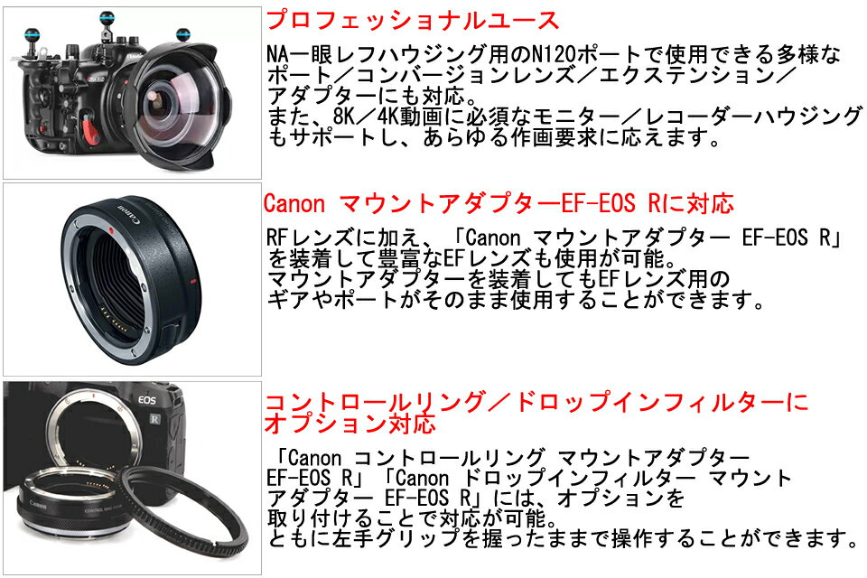 Nauticam ノーティカム NA R1 Canon EOS R1用 ハウジング 10564水中カメラ キャノン イオス R1 水中ハウジング ダイビング 水中撮影