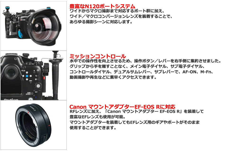Nauticam NA R6III ハウジング 10591 Canon EOS R6 Mark III ダイビングノーティカム 水中カメラ キャノン イオス R6 マーク3 防水ケース 水中撮影