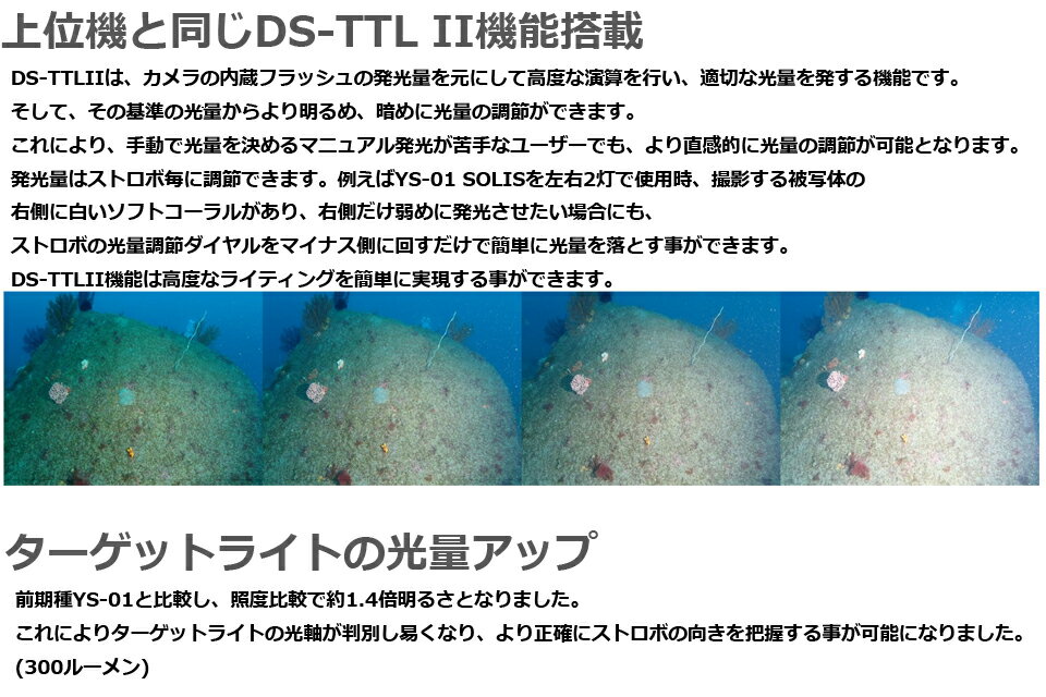 SEA&SEA シーアンドシー 水中ストロボ 水中カメラ 水中ライトYS-01 SOLIS ソリス ダイビング フラッシュ カメラ ストロボ水中撮影 03124 水中写真 YS01