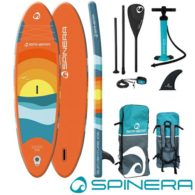 SPINERA スピネラ インフレーターSUP 22226-Orange SUPボードSPINERA SUPVENTURE SUNSET 10'6