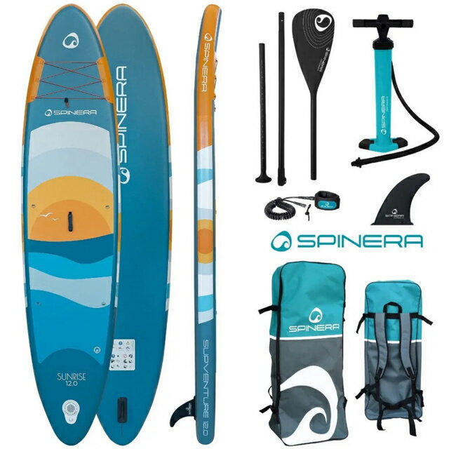 SPINERA スピネラ インフレーターSUP 22227 SUPボードSPINERA SUPVENTURE SUNRIZE 12' インフレータブル SUP エアーサップベンチャーサンライズ パドル フィン バッグ リーシュ ポンプ付き