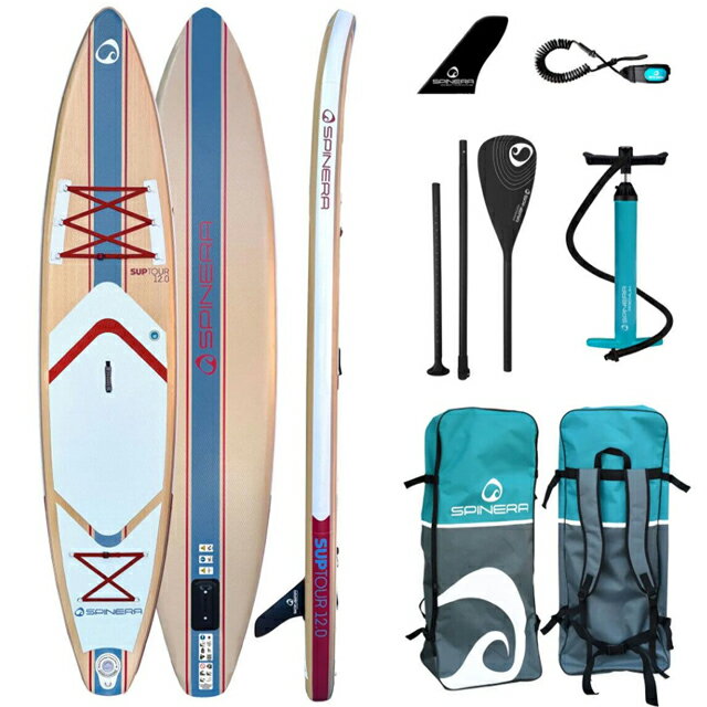 Rakuten - SPINERA 26087 Suptour 12 Light SUPボード インフレータブル SUPスピネラ サップツアー 12 ライト クルージング 幅広 ワイド 12FT 12フィートコンプリートセット パドル リーシュ フィン ポンプ