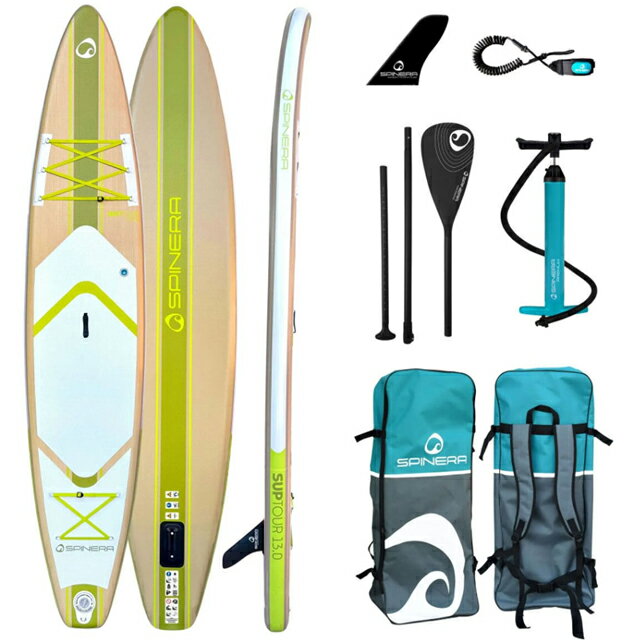Rakuten - SPINERA 26088 Suptour 13 Light SUPボード インフレータブル SUPスピネラ サップツアー 13 ライト クルージング 幅広 ワイド 13FT 13フィートコンプリートセット パドル リーシュ フィン ポンプ