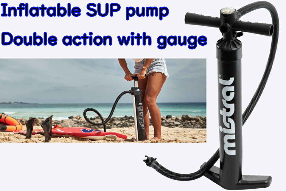 MISTRAL �ߥ��ȥ�� Double Action hand Pump �������դ�5PSI ���֥륢�������ϥ�ɥݥ�� �᡼�����դ� �ݥ�׶������� ����ե졼���� SUP ����ե졼���֥�