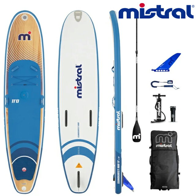 MISTRAL ミストラル インフレータブル SUP サップSUNBURST Air11'0 wood サンバースト エアー インフレータースタンドアップ パドルボード エアーサップ