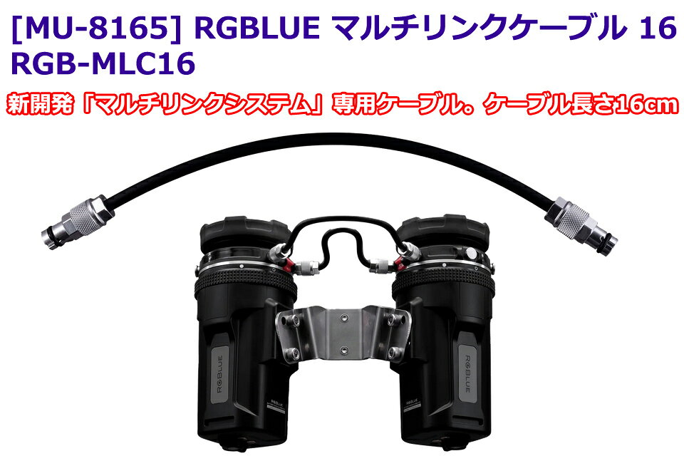 GOOD TIMEのRGBlue MU-8165 マルチリンクケーブル 16 RGB-MLC16 水中ライトアールジーブルー リンクケーブル SYSTEM02 Tricolor 水中カメラ 16cmシステム02 トライカラー ライトケーブル 同調 同期｜アングル2