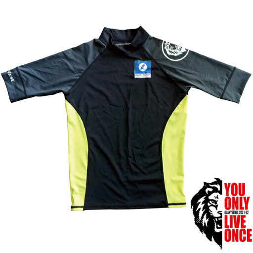 QUAKYSENSE クエーキーセンスFLASHY RASHGUARD SHORT ラッシュガード ショート 半袖ジェット PWC 22FS QUAKYSENSE クエーキーセンスFLASHY RASHGUARD SHORT ラッシュガード ショート 半袖ジェット PWC 22FS