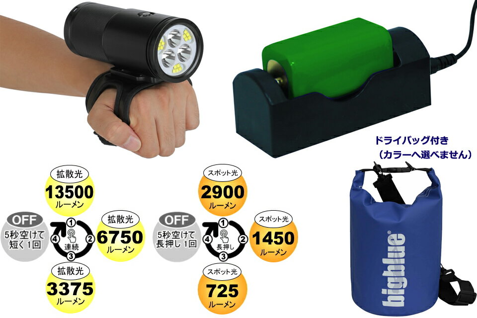 BIGBLUE VTL-13500P Max �ӥå��֥롼 ����饤�� �����ӥ� ���楫������ӥǥ� LED ZERO ���ȥ��� �ӥǥ��饤�� �饤�� LED�饤�� �ƥå��饤��