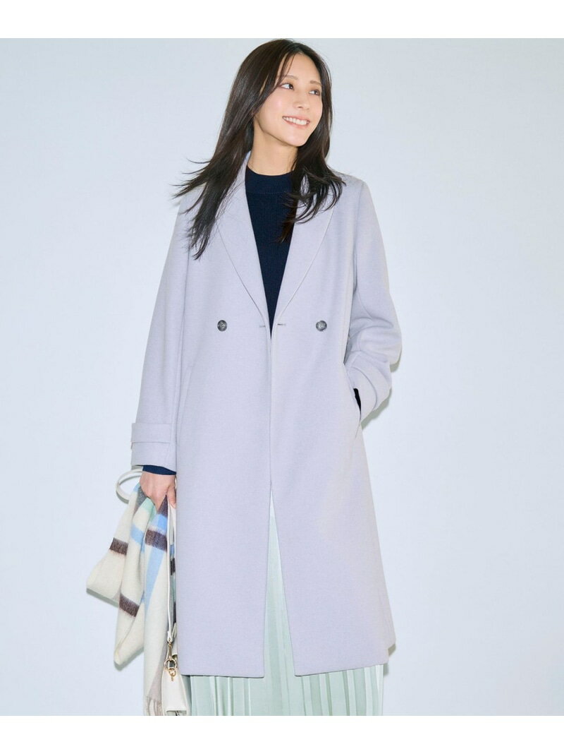 ウールライクロング チェスターコート ANY SIS エニィスィス ジャケット・アウター チェスターコート ブラック グレー ベージュ【送料無料】[Rakuten Fashion]のサムネイル