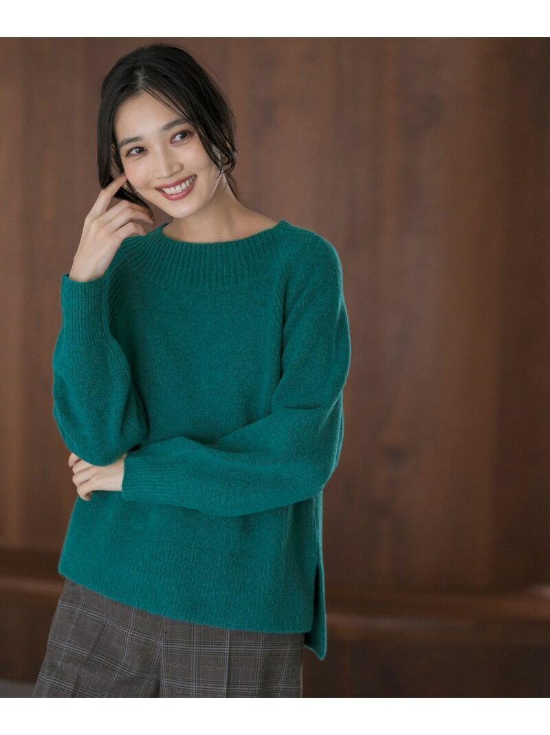 ボートネックAir ニット ANY SIS エニィスィス トップス ニット パープル レッド ホワイト グリーン ブラウン【送料無料】[Rakuten Fashion]