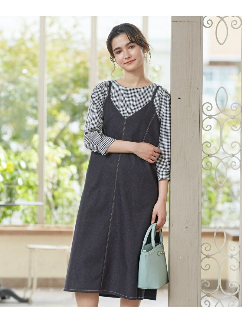 【SALE／50%OFF】【L'aube】デニムライクツイル ワンピース ANY SIS L エニィスィス ワンピース・ドレス シャツワンピース ブルー【RBA_E】[Rakuten Fashion]