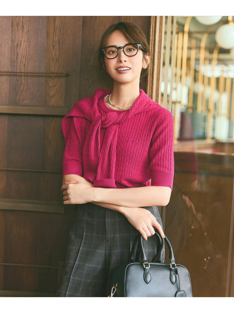 【UVカット・洗える】ケーブルニット プルオーバー ANY SIS S エニィスィス トップス ニット レッド ネイビー イエロー ブラウン【送料無料】[Rakuten Fashion]のサムネイル