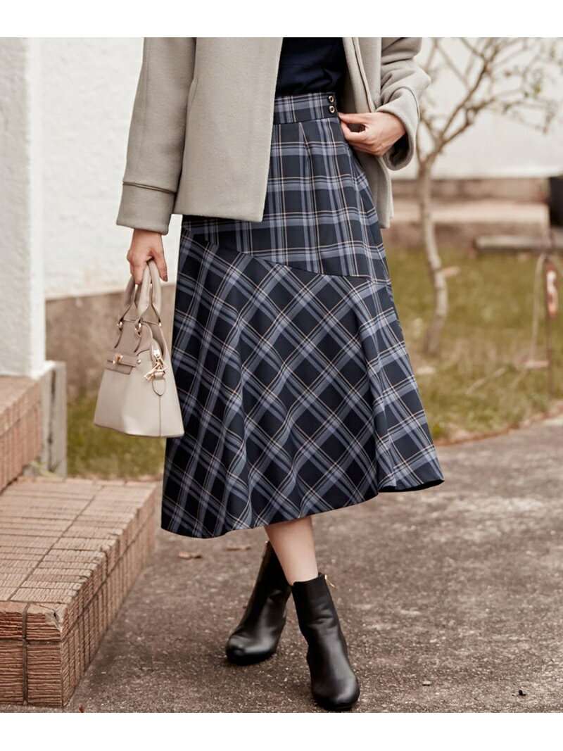 【SALE/50%OFF】【美人百花11月号掲載】アシンメトリーマーメイドフレア スカート ANY SIS エニィスィス スカート ロング・マキシスカート ネイ...