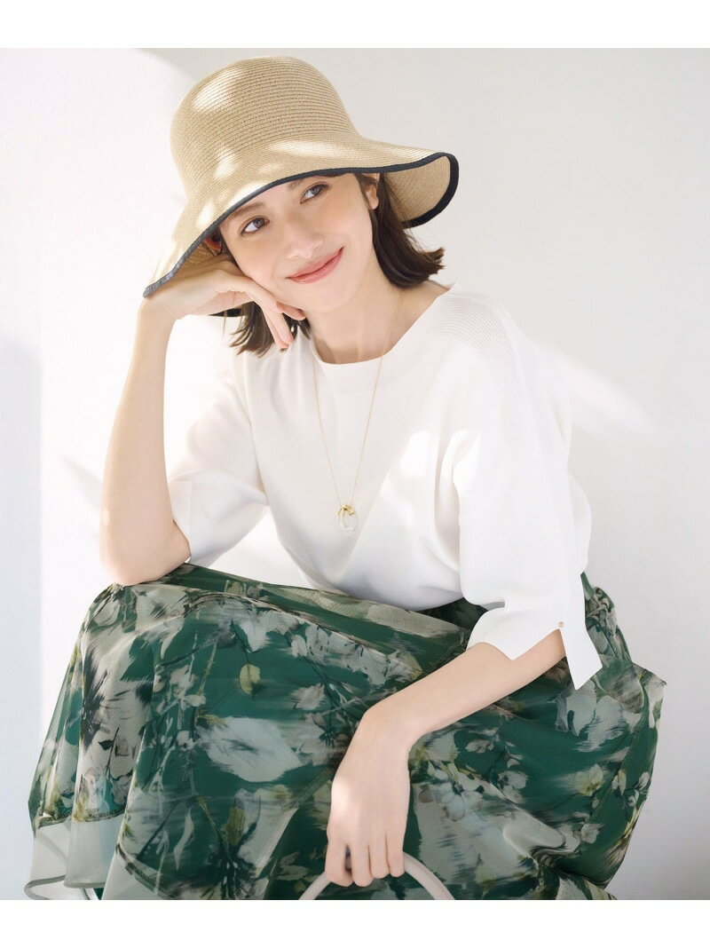 【接触冷感・UVカット・洗える】ビューティクールボートネック プルオーバー any SiS L エニィスィス トップス ニット ブルー ホワイト ブラック ネイビー レッド イエロー【送料無料】[Rakuten Fashion]のサムネイル