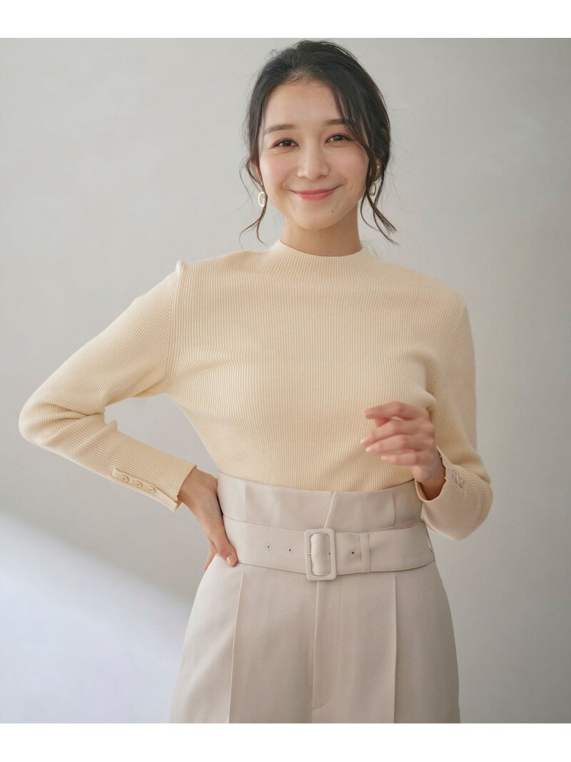 【SALE／50%OFF】【洗える】リブインナー ニット ANY SIS エニィスィス トップス ニット ホワイト グレ..