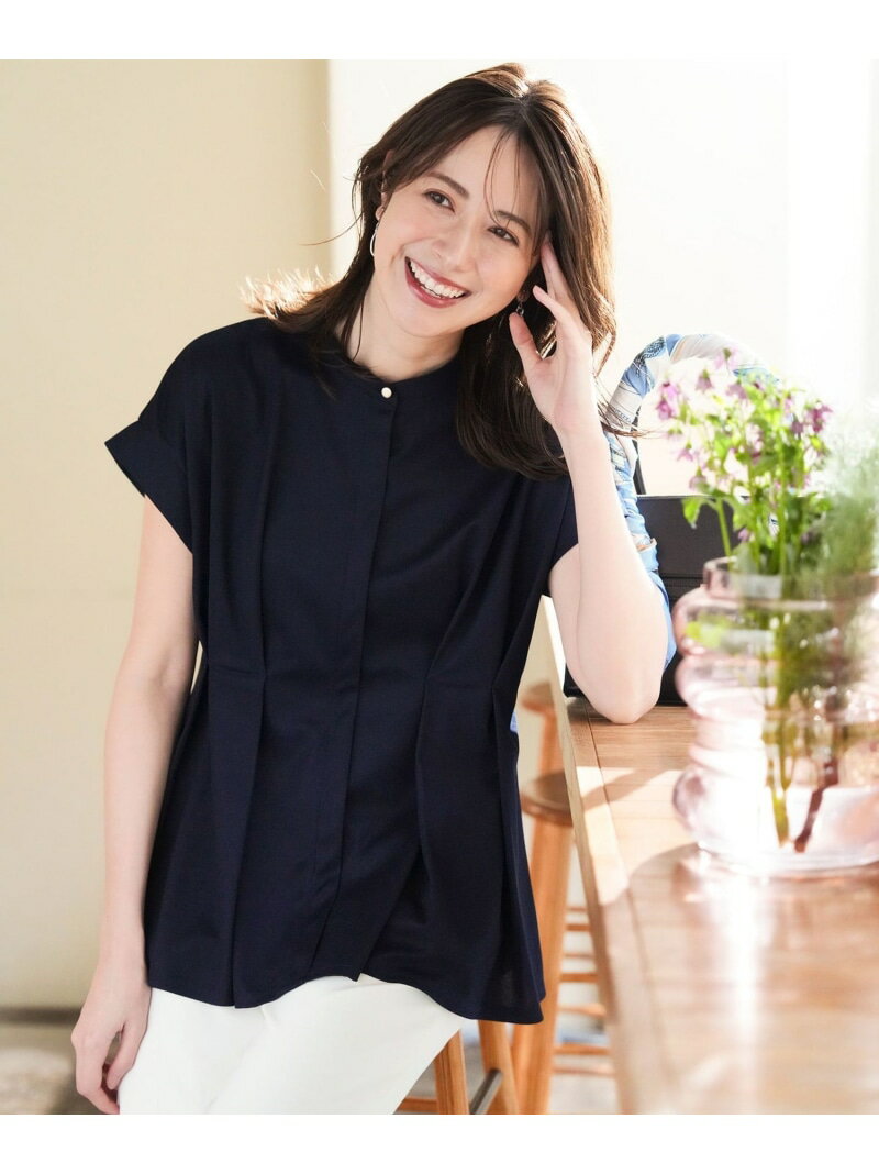 樂天商城 - カナパウエストタック プルオーバー ANY SIS S エニィスィス トップス カットソー・Tシャツ ホワイト ネイビー【送料無料】[Rakuten Fashion]