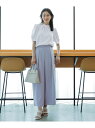 【SALE/30%OFF】【接触冷感・吸水速乾・UVカット】サラキレイ ワイドパンツ any SiS エニィスィス パンツ その他のパンツ ネイビー ホワイト【...