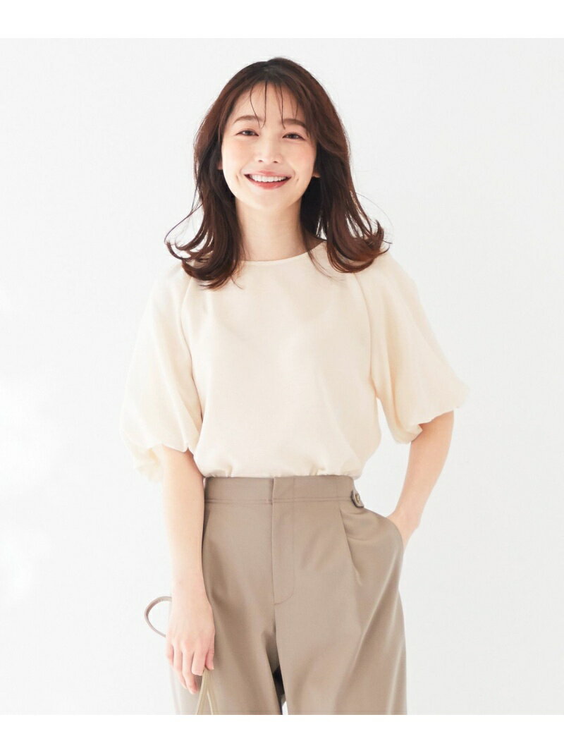 【SALE／50%OFF】【前後着用可】バルーンタックスリーブ ブラウス any SiS エニィスィス トップス シャツ・ブラウス ホワイト ピンク ブルー【RBA_E】[Rakuten Fashion]のサムネイル