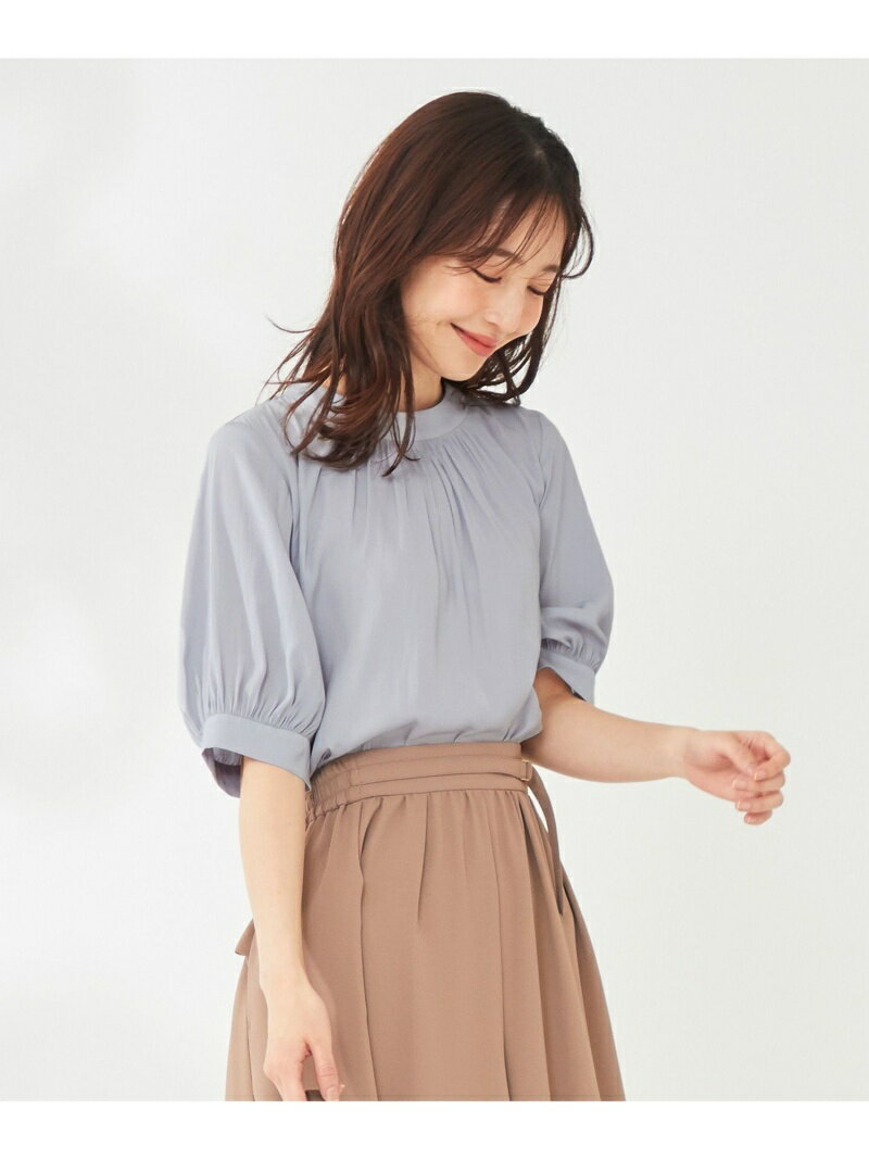 【SALE／30%OFF】【洗える】パフスリーブカッセン ブラウス any SiS エニィスィス シャツ/ブラウス 長袖シャツ ピンク ブルー パープル【RBA_E】【送料無料】[Rakuten Fashion]