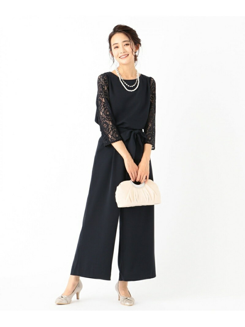 【2SET】レディワイドパンツ セットアップ any SiS L エニィスィス ワンピース・ドレス その他のワンピース・ドレス ネイビー ブルー【送料無料】[Rakuten Fashion]のサムネイル