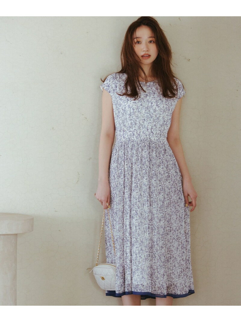 【SALE／20%OFF】【洗える】フラワープリーツ ワンピース ANY SIS S エニィスィス ワンピース・ドレス ワンピース グリーン ホワイト ブラック【RBA_E】【送料無料】[Rakuten Fashion]のサムネイル