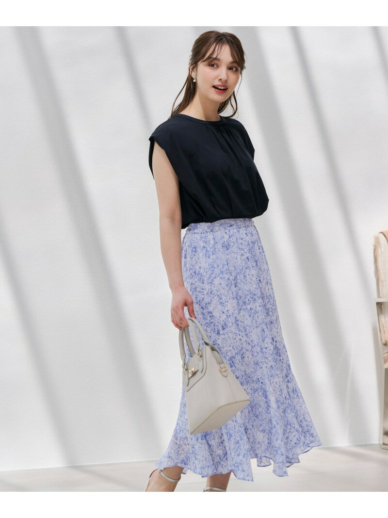 【SALE／50%OFF】【2SET】コンパクトトップス*ミスティプリントスカート セットアップ any SiS S エニィスィス ジャケット・アウター テーラードジャケット・ブレザー ネイビー グリーン【RBA_E】【送料無料】[Rakuten Fashion]のサムネイル