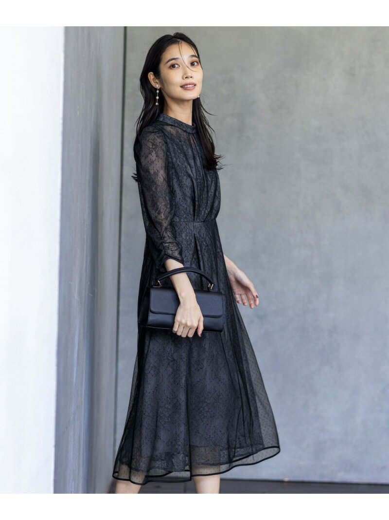 バイカラードットチュールドレスAN...