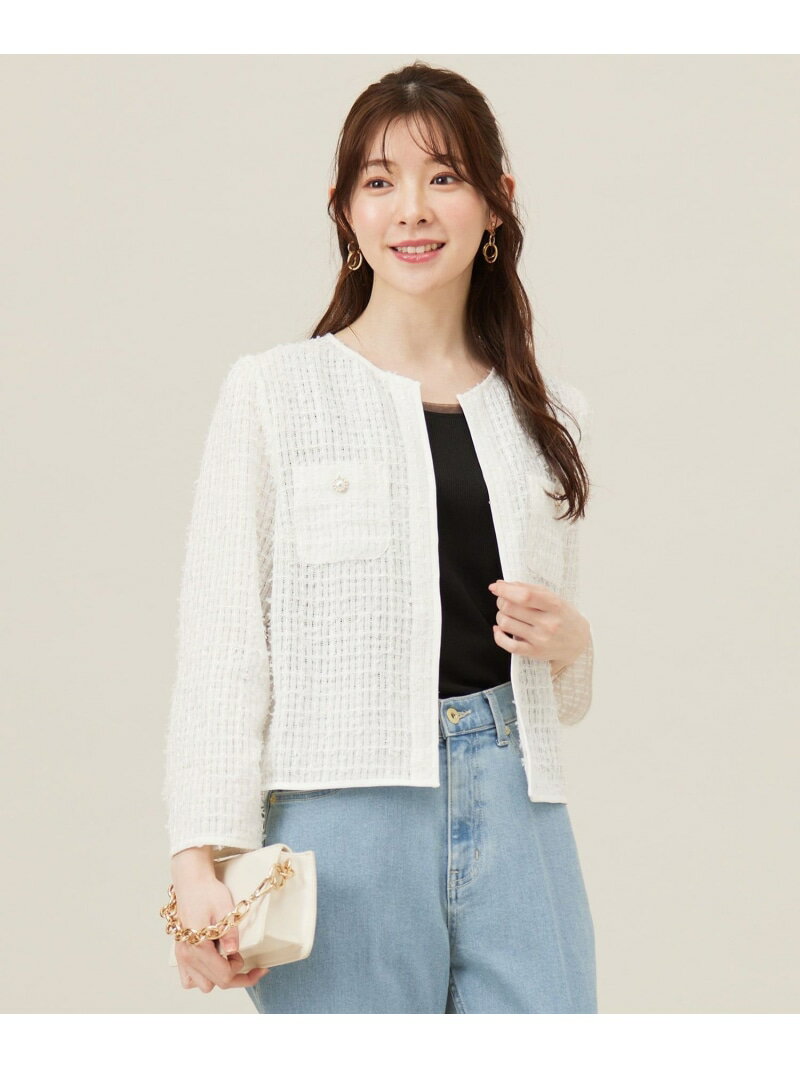 【SALE／30%OFF】リボンヤーンシアーツイード ジャケット ANY SIS エニィスィス ジャケット・アウター ..