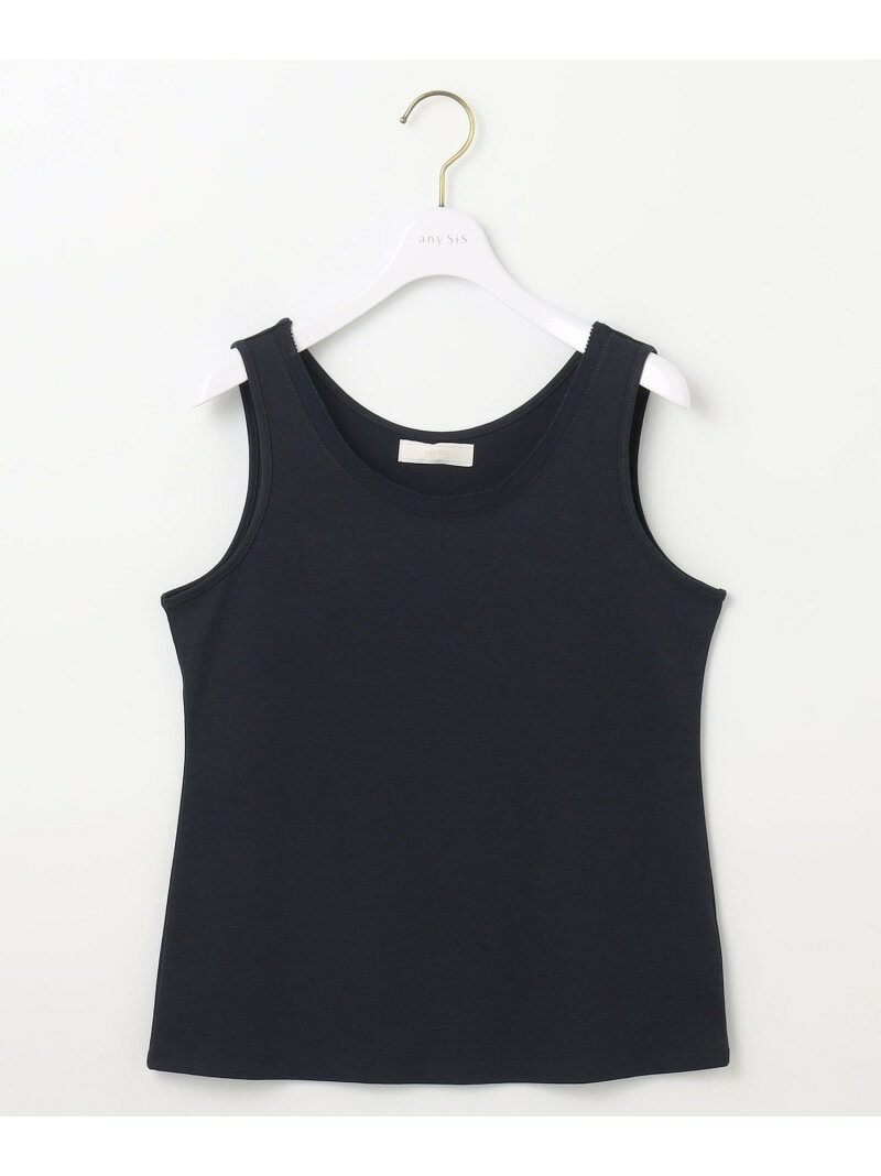 【SALE／50%OFF】【吸水速乾・UVケア・接触冷感】コンフォートジャージー タンクトップ ANY SIS エニィスィス トップス ノースリーブ・タンクトップ ブラック ネイビー ホワイト【RBA_E】[Rakuten Fashion]