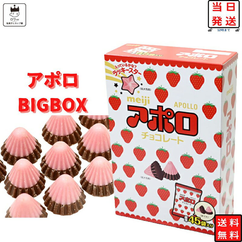 アポロ チョコレート 送料無料 BIGBOX 15g×標準45袋 明治 スイーツ お菓子 チョコ スナック プチギフト おやつ 手土産 お祝い お配り用 ばらまき コストコ ハロウィン あす楽 学童 遠足 ピクニック 食べきりサイズ リピ シェア バレンタイン