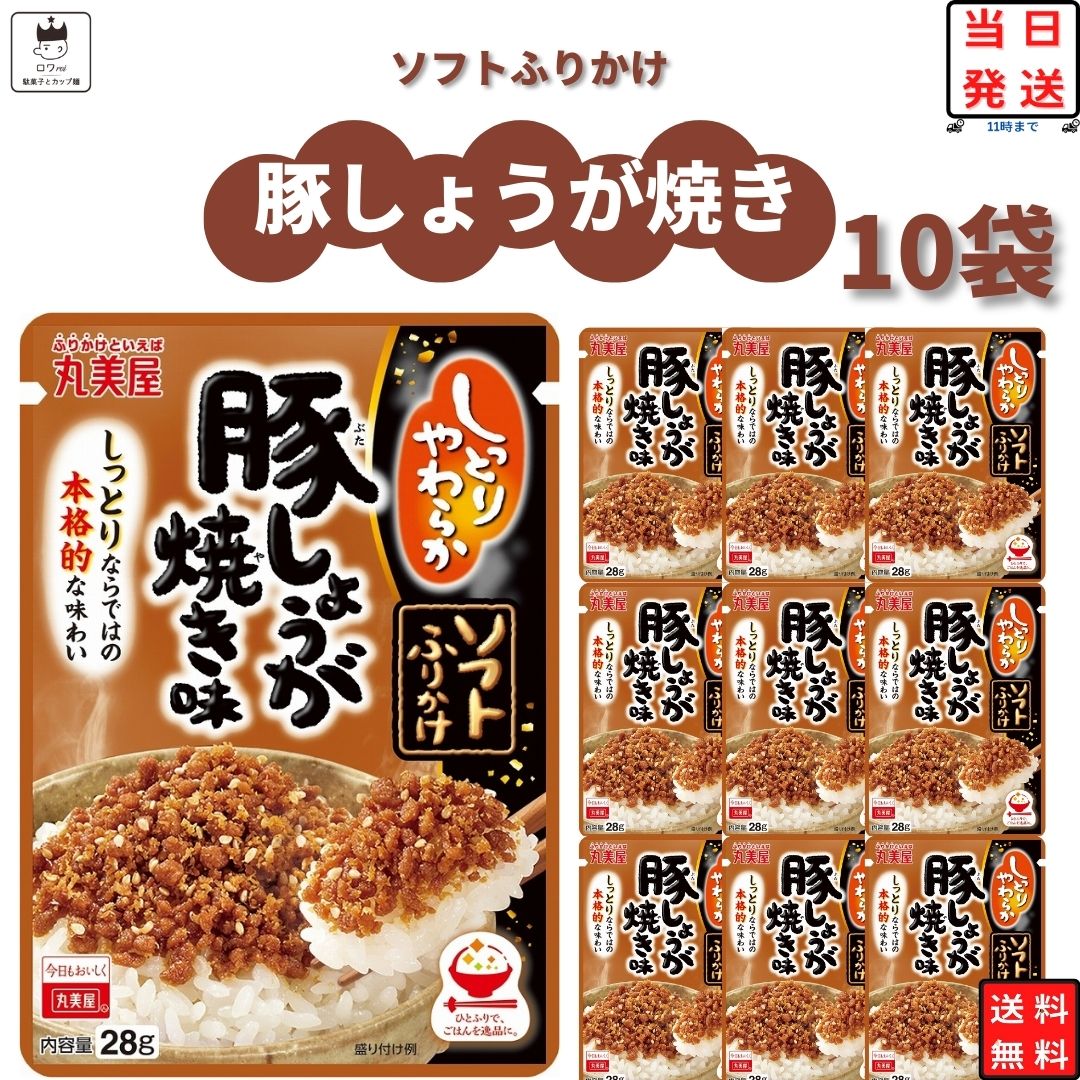 《母の日 プレゼント》 丸美屋 ふりかけ ソフトふりかけ 豚しょうが焼き味 まとめ買い 10袋セット あす楽 ギフト ランチ ピクニック 遠足 幼稚園 子供 チャック袋 ギフト 業務用 仕送り お弁当 プチギフト ごはん 朝食 昼食 送料無料