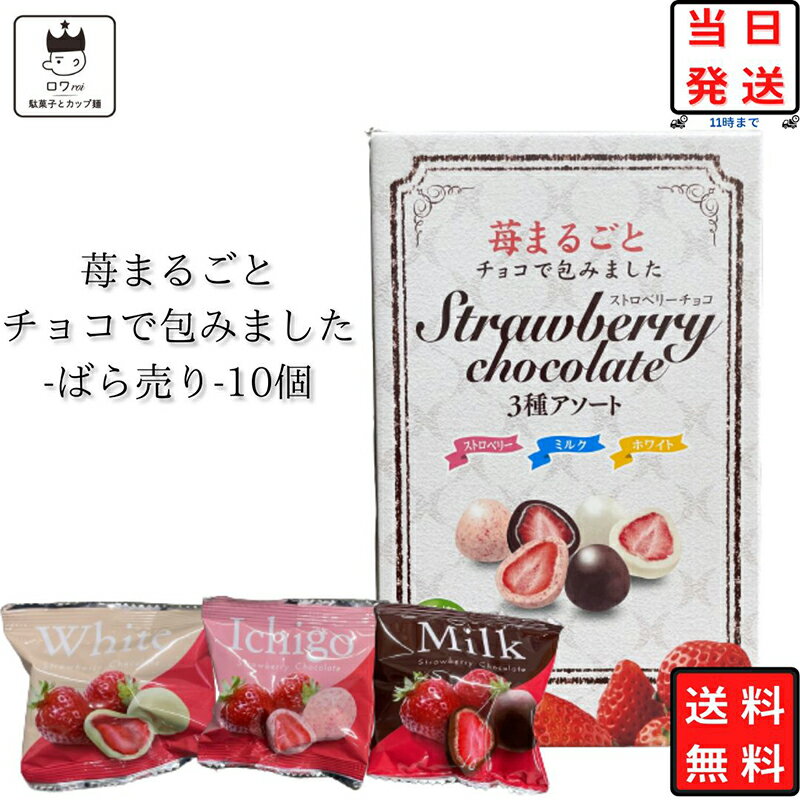 1000円ポッキリ 送料無料 ポイント消化 お菓子 詰め合わせ 個包装 小分け ばら売り 駄菓子 駄菓子セット 駄菓子屋 チョコ チョコレート いちごチョコ 苺まるごとチョコで包みました 10個入り スイーツ チョコスナック ドライフルーツ フリーズドライ