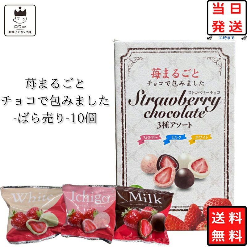 1000円ポッキリ 送料無料 ポイント消化 お菓子 詰め合わせ 個包装 小分け ばら売り 駄菓子 駄菓子セット 駄菓子屋 チョコ チョコレート いちごチョコ 苺まるごとチョコで包みました 10個入り スイーツ チョコスナック ドライフルーツ フリーズドライ ストロベリーチョコ