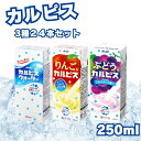 カルピス 3種 各8本 計24本 送料無料 カルピスウォーター250ml りんごカルピス ぶどうカルピス フルーツ 乳性飲料 清涼飲料水 紙パック エコ 持ち運...