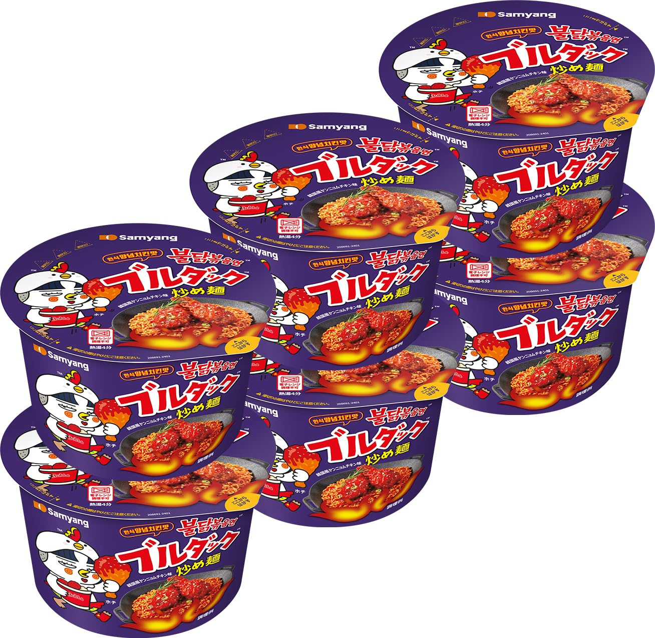 ブルダック炒め麺 BIGカップ 6食 (ヤンニョムチキン味)