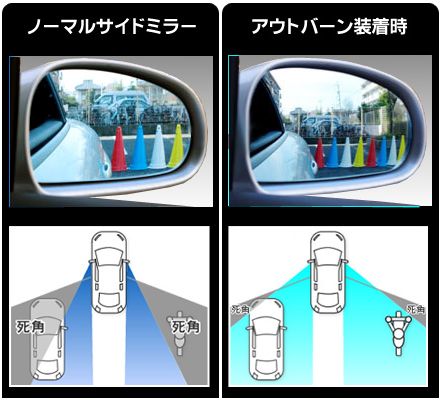 【送料無料・親水加工無料】AUTBAHN/アウトバーン 広角ワイドビュードアミラーレンズ 左右セット クラウンアスリート S210系 12.12〜