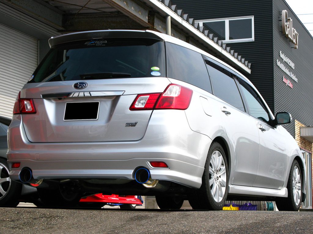 GP SPORTS ジーピースポーツ EXAS EVO Tune マフラー 250207 エクシーガ 2.0i YA5(NA) YA4『リアピース交換タイプ』『JQR認定 車検対応』『車高短対応』オールステンレス＆チタンテールマフラー