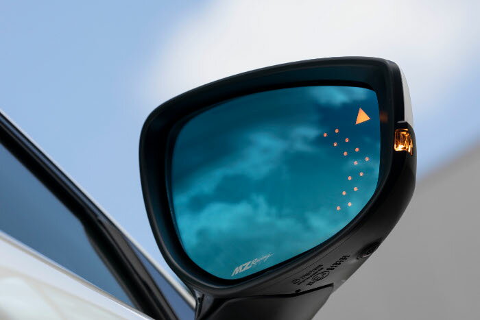 MZRacing 車検対応 マルチファンクションLEDブルーミラー 純正BSM対応・防眩ブルーワイドミラー・親水コート処理済み MAZDA マツダ CX-30 ...