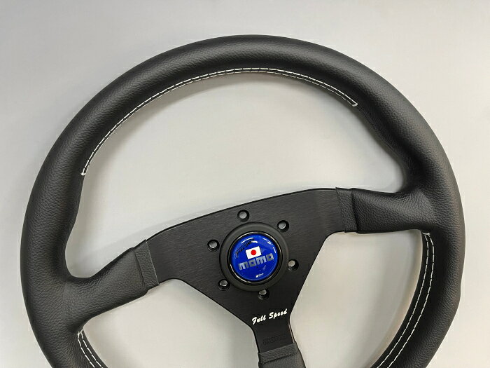 正規品 MOMO フルスピード WINNERS GRAND PRIX FS348 フラットタイプ ブラックレザ...