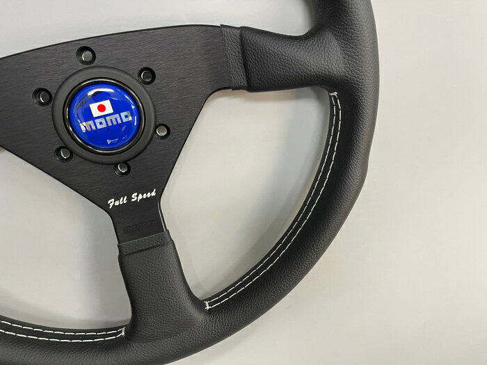 正規品 MOMO フルスピード WINNERS GRAND PRIX FS348 フラットタイプ ブラックレザ...