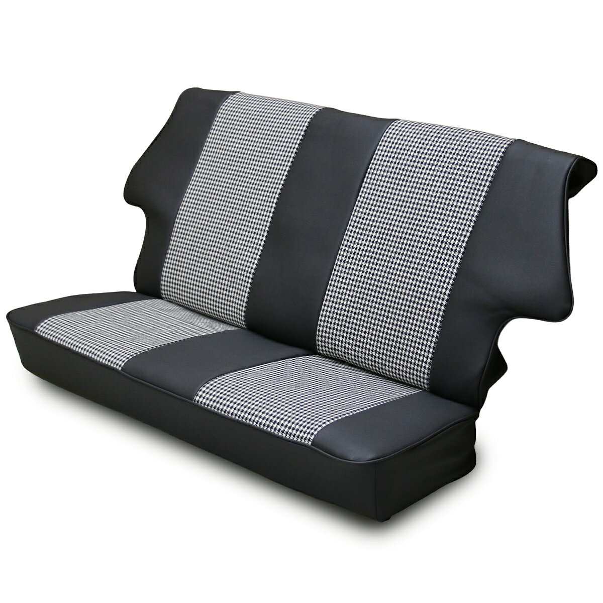 COBRA REAR SEAT COVER OLD MINI コブラ リア シートカバー オールド ミニ ブラック レザー 千鳥格子柄