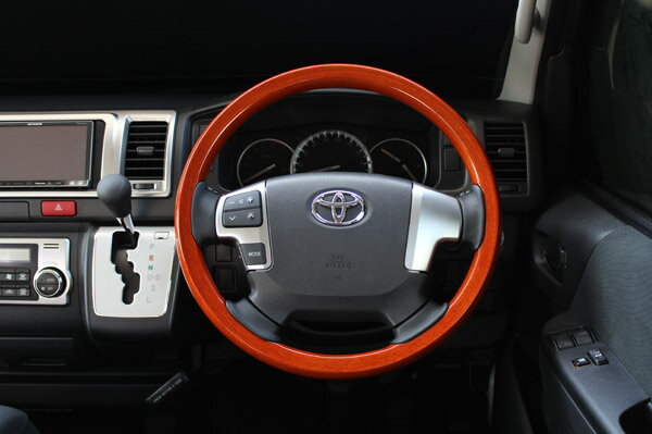 Rakuten - REAL オールウッドステアリング ライトブラウンウッド 200系ハイエース（H25/12〜 4型以降）