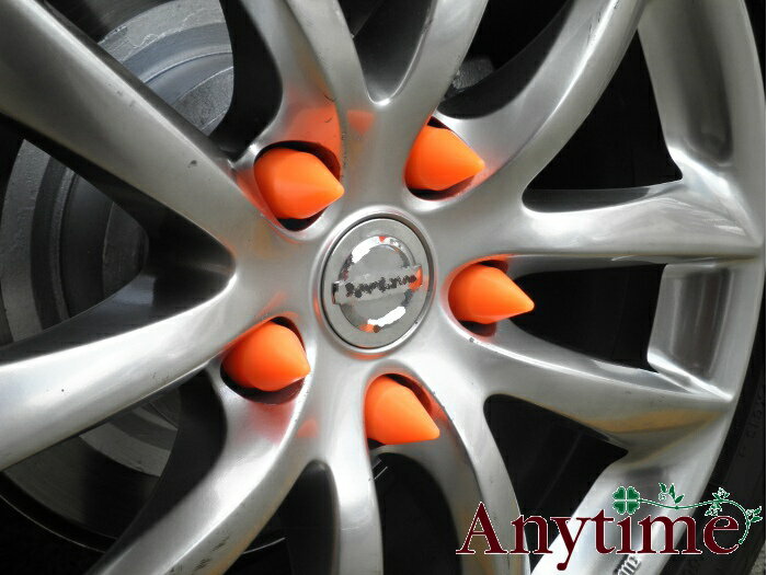 コーンタイプ シリコンホイールナットキャップ オレンジ 20個入りセット（5穴車）サイズ：19/21HEX共通