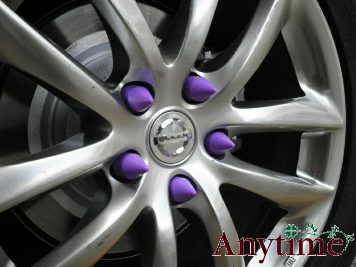 コーンタイプ シリコンホイールナットキャップ パープル 20個入りセット（5穴車）サイズ：19/21HEX共通