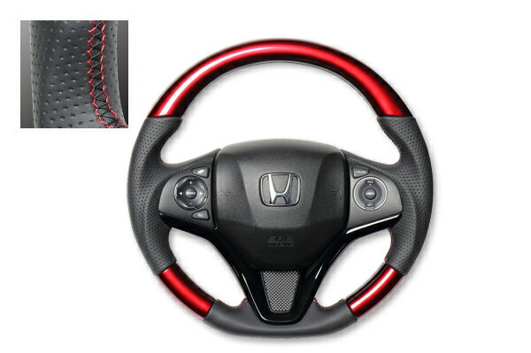 楽天市場】ウッドステアリング（カラーレッド）（車用品・バイク用品