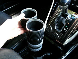 ALCABO アルカボ 車種専用ドリンクホルダー TOYOTA トヨタ ハリアー ZSU6#W/AVU65W 2013年〜 AL-M313S（シルバー カップ タイプ）