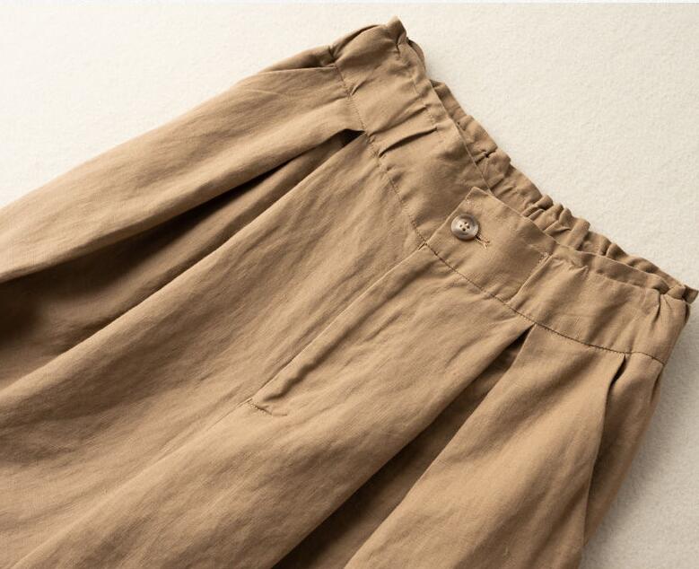 送料無料　ショートパンツ リネンブレンド シンプル 無地 レディース 大きいサイズ カジュアル ミセスパンツ らくらく 夏服 上品 かわいい ストリートファッション 韓国ファッション 【Anytime】