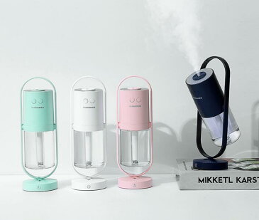 超音波式 ミニ加湿器 卓上加湿器 USB 超静音/除菌/節電/空焚き防止 持ち運び便利 加湿器 子供部屋/寝室/オフィス/車載用 七色LEDライト【送料無料】 【Anytime】