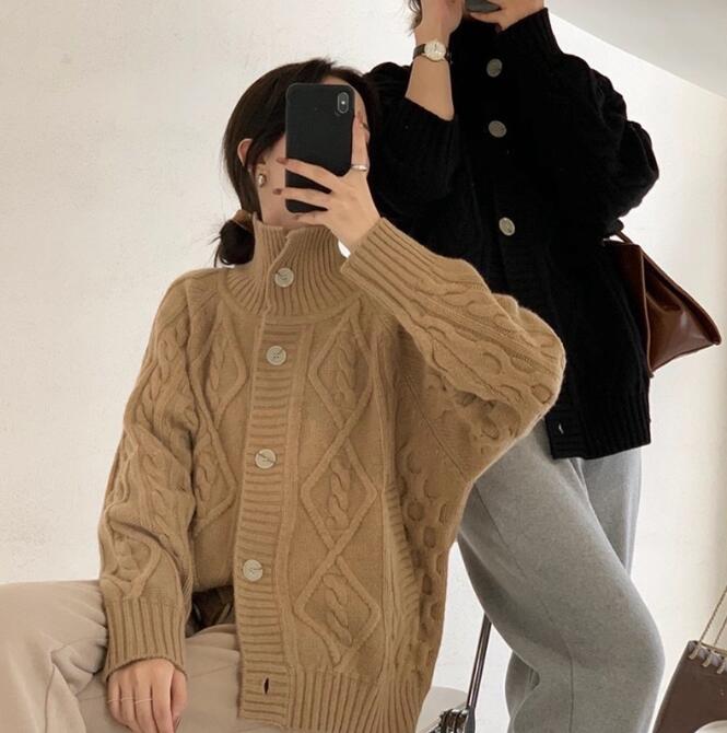 ニットカーディガンレディースざっく...