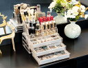 三層アクセサリー収納 アクセサリー収納+口紅台 アクセサリーケース 指輪 ネックレス イヤリング ピアス収納 ジュエリーディスプレー 可愛い ファション 人気 鍵収納 透明感 小物【Anytime】